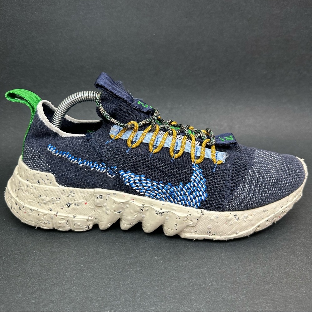 Nike Space Hippie 01 Blue Obsidian Navy Grey White Shoe DJ3056-400 Men Size 9
